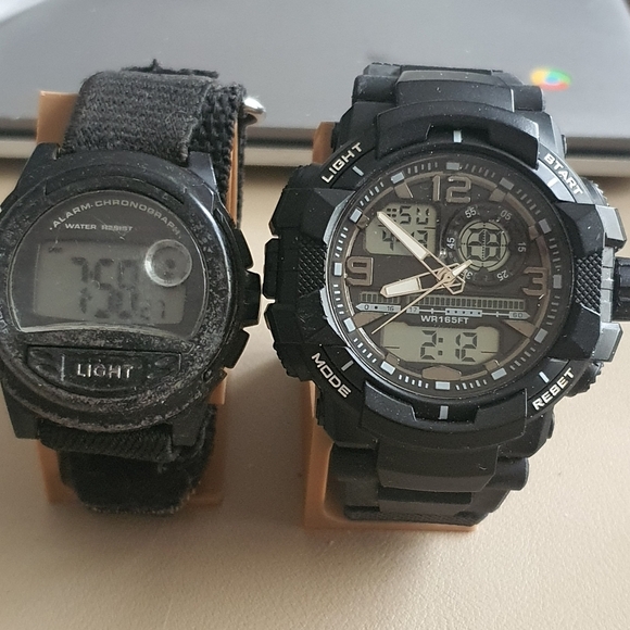 Lot Of 2 Digital Alarm Chronograph Men's Watches - Picture 1 of 4